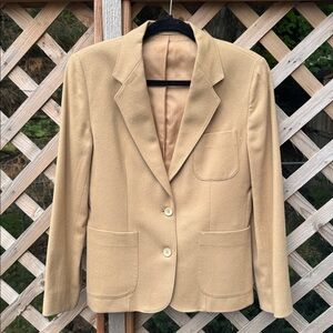Vintage Gordon Of Philadelphia Classic Tan Women's Blazer 100% Wool
